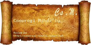 Csepregi Mihály névjegykártya
