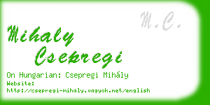 mihaly csepregi business card